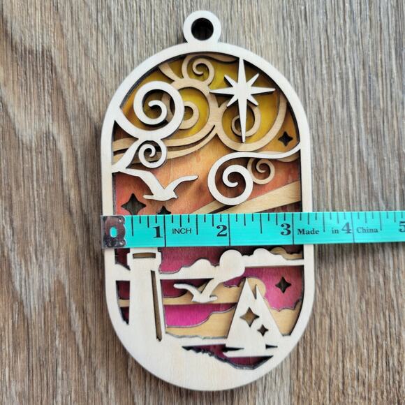 Lighthouse Christmas Ornament Blue Varient - Picture 3 of 5